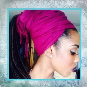 🌺DARK PINK HEAD WRAP LARGE SCARF MULTIPURPOSE LUV
